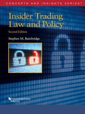 cover image of Insider Trading Law and Policy
